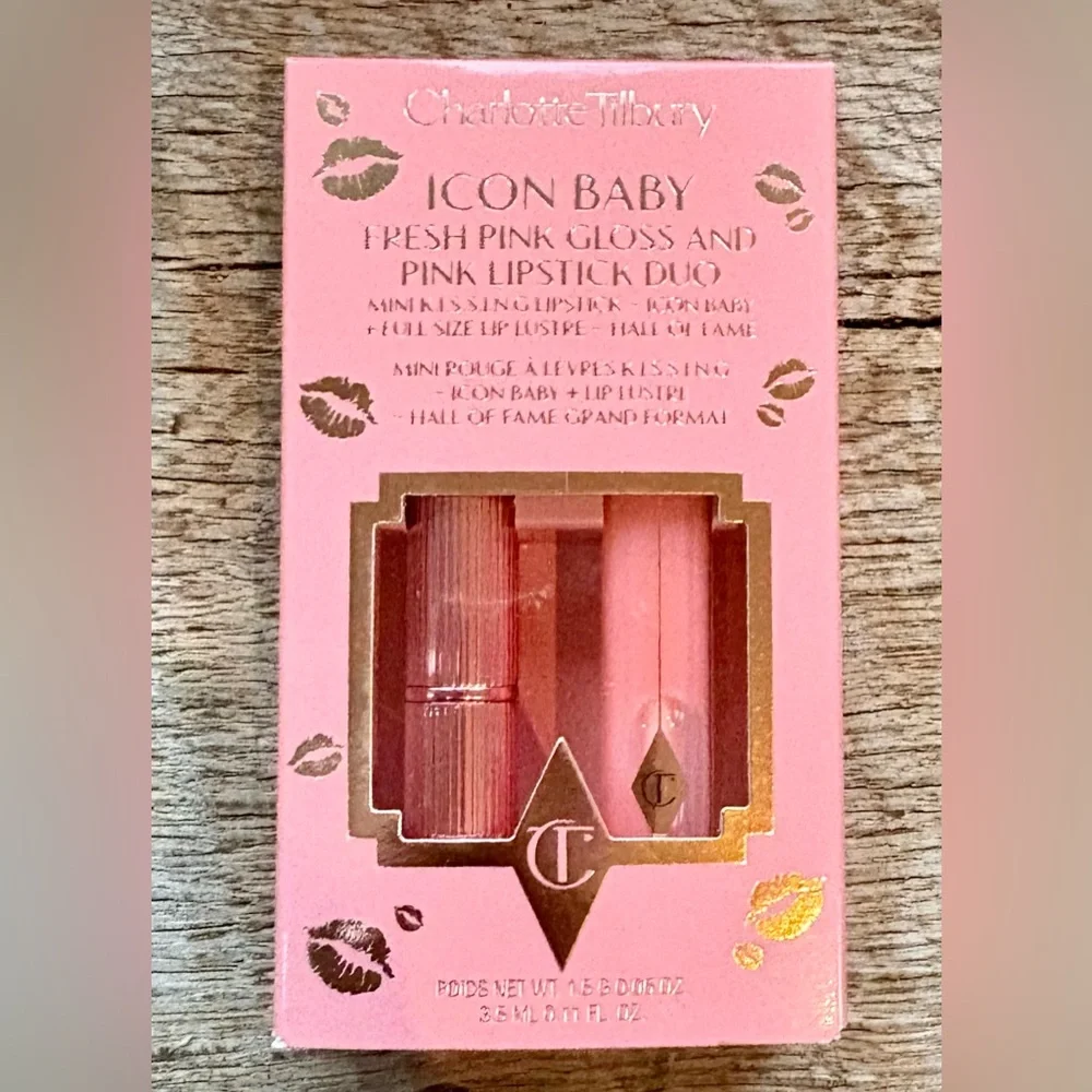 Charlotte Tilbury Icon Baby Fresh Pink Gloss & Pink Lipstick Duo - Picture 4 of 4